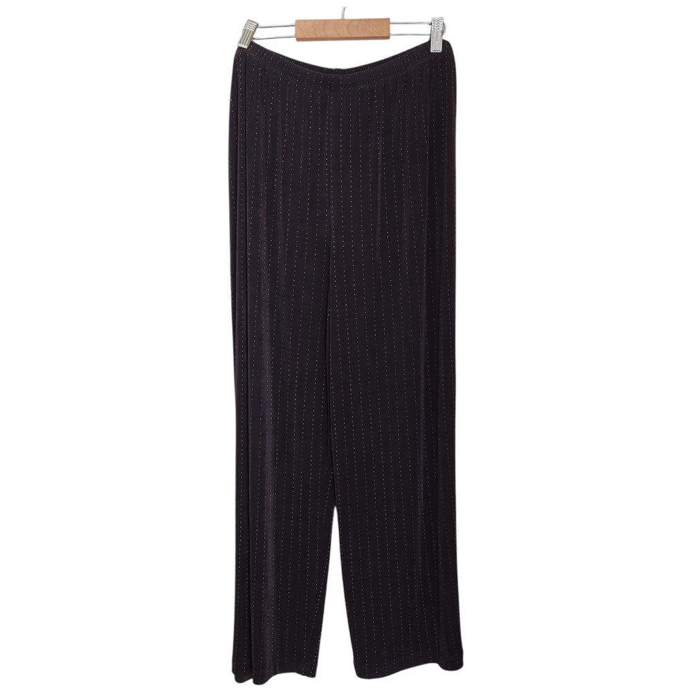 Chico's Travelers Slinky Pants Womens 3 XL 16 Brown Pull On Elastic 32x25" Strip